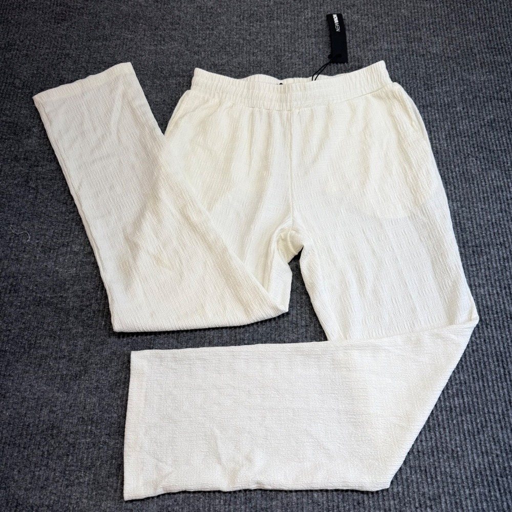 NovaMEN Boca Slim‎ Pants White Men's Size M Slim Fit Casual Trousers